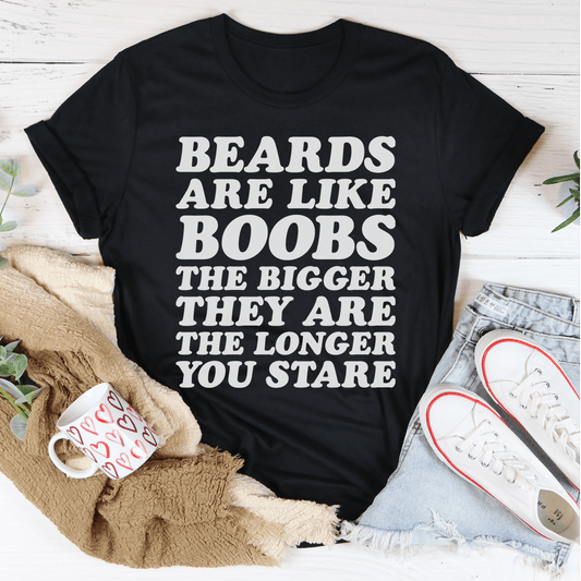 Beards Are Like Boobs Tee-1