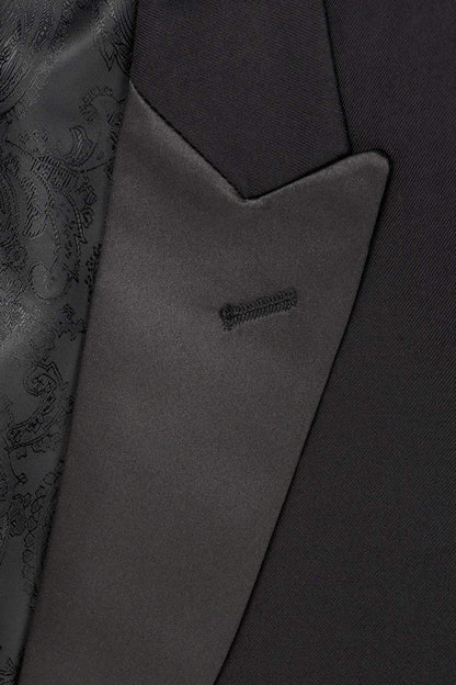 "Milan" Black Tuxedo Jacket Peak (Separates)-1